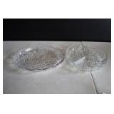 Clear Glass Divided Dish and Bowl