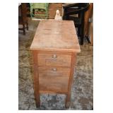 Vtg Wood Filing Cabinet