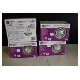 New Set of 4 Brushed Nickel Recessed Kit