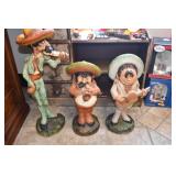 Set of 3 Latino Mariachi Band Statue