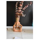 Vtg Terracotta Effigy Vase