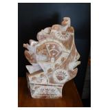 Large Hand Carved Native American Alabaster