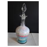 Vtg Decanter Full of Colored Salt