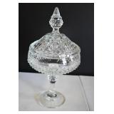 Vtg Indiana Glass Diamond Point Candy Dish
