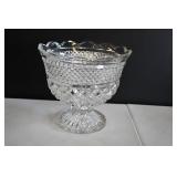 Vtg Anchor Hocking Wexford Footed Trifle Bowl