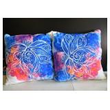 Pair of Tie Dye Toss Pillows
