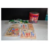 Vtg Sports Teasers Wood Games w/ Pegs