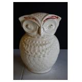 1940s American Bisque Ceramic Owl Cookie Jar