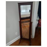 Cheval Mirror with Jewelry Storage Inside