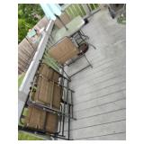 Outdoor Table & 5 Outdoor Folding Chairs