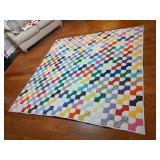 Vintage Hand Crafted Bow Tie Quilt