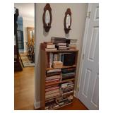 Bookshelf, Books, & Candle Sconces
