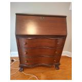 Mahogany Chippendale Style Slant Front Desk