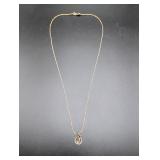 14K Gold 20' Necklace with 'J' Pendant