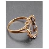14K Gold Ring Size 8.5, No Stone