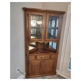 Lighted Corner Cabinet - Read Details