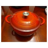 Red Enameled Cast Iron Dutch Oven