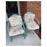 2 Crosley Metal Outdoor Chairs