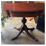 Mahogany Folding Pedestal Table