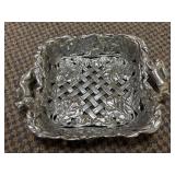 Arthur Court Aluminum Basket-Weave Serving Tray
