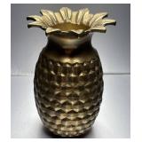 Brass Pineapple-Style Vase