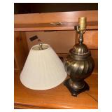 Brass Table Lamp with Shade