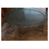 Oval Glass Coffee Table