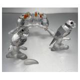 Swarovski Crystal Parrot Set