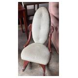 Upholstered Wood Rocking Chair