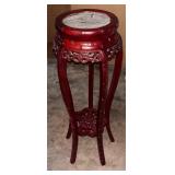 Wooden Plant Stand with Marble Top