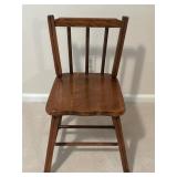 Wooden Chair With Slat Back