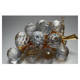 Crystal Grapes with Gold-Tone Stem