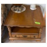 Wood Side Table w/Drawer