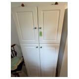 Tall White Storage Cabinet