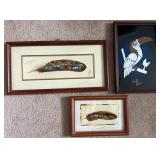 Costa Rica Bird Art and Painted Feathers