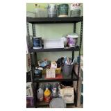 Metal Storage Shelf w/Contents