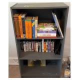 Bookshelf w/ Books and DVD Collection