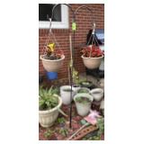Double Shepherd Hook w/ Two Hanging Baskets