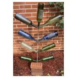Glass Bottle Tree Yard Art Sculpture