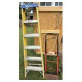Davidson 6 Ft Fiberglass Ladder w/ Hand Truck