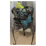Floral Ceramic Cup Style Planter