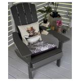 Gray Adirondack Patio Chair w/Cushions
