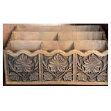 Lerner Faux-Wood Floral Desk Organizer