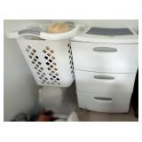Plastic 3-Drawer Cabinet & Basket