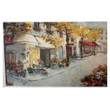 Parisian Street Scene Painting, 36' x 22'