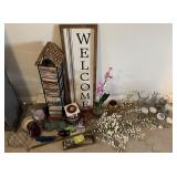 Home Decor w/CD Tower, Artificial Florals+