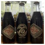 3pc Coca-Cola 75th Anniversary Bottles