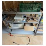 Metal Shelving Unit w/ Contents