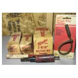 Milwaukee Selfeed Bits w/ Chuck Key Holder