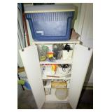White Cabinet w/ Contents